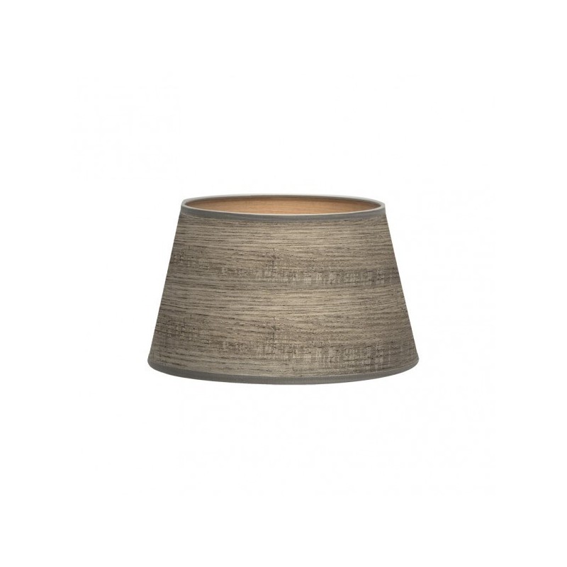Pantalla Salma E27 Madera Gris 35dx25dx20h Conica Abierta