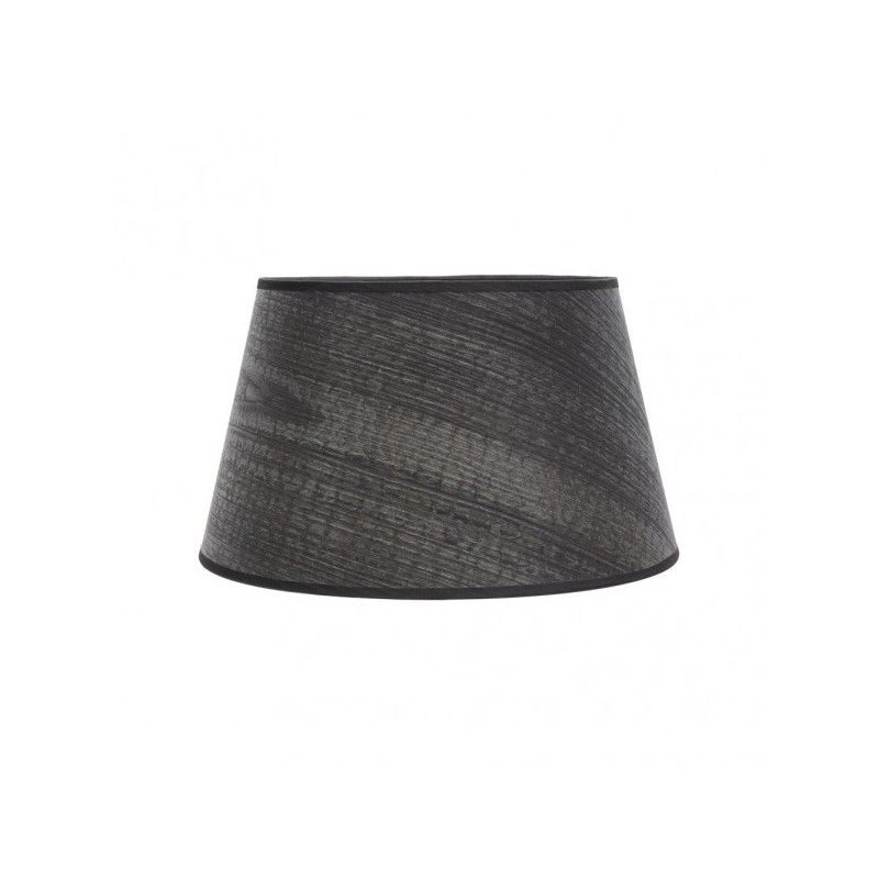 Pantalla Salma E27 Madera Negra 40dx30dx25h Conica Abierta