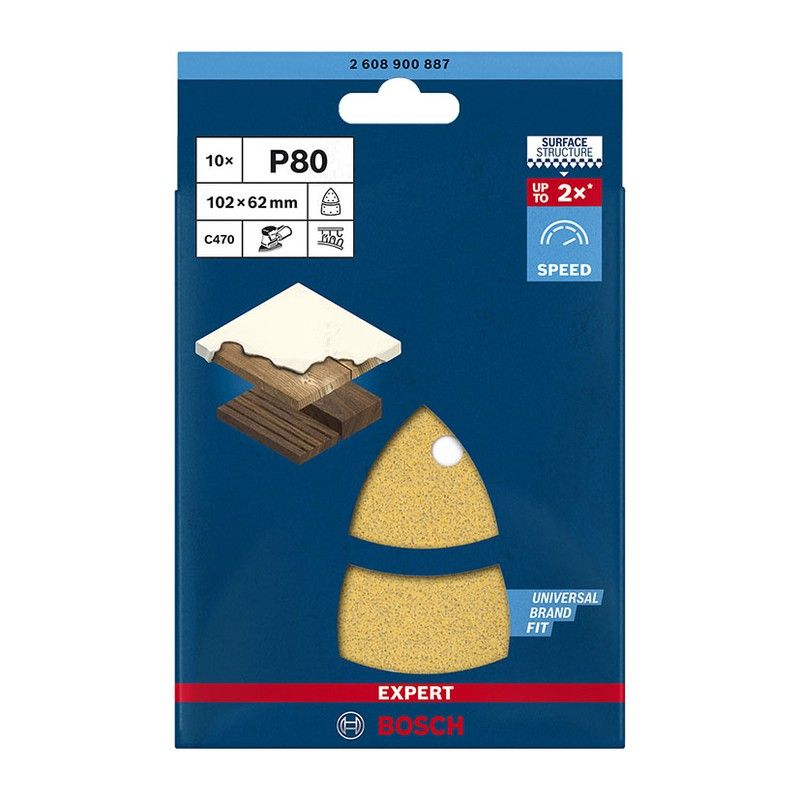 Papel Lija Multili.C470 102X62/93 G80X10 1413H166 Bosch