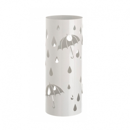 Paraguero metal gotas blanco