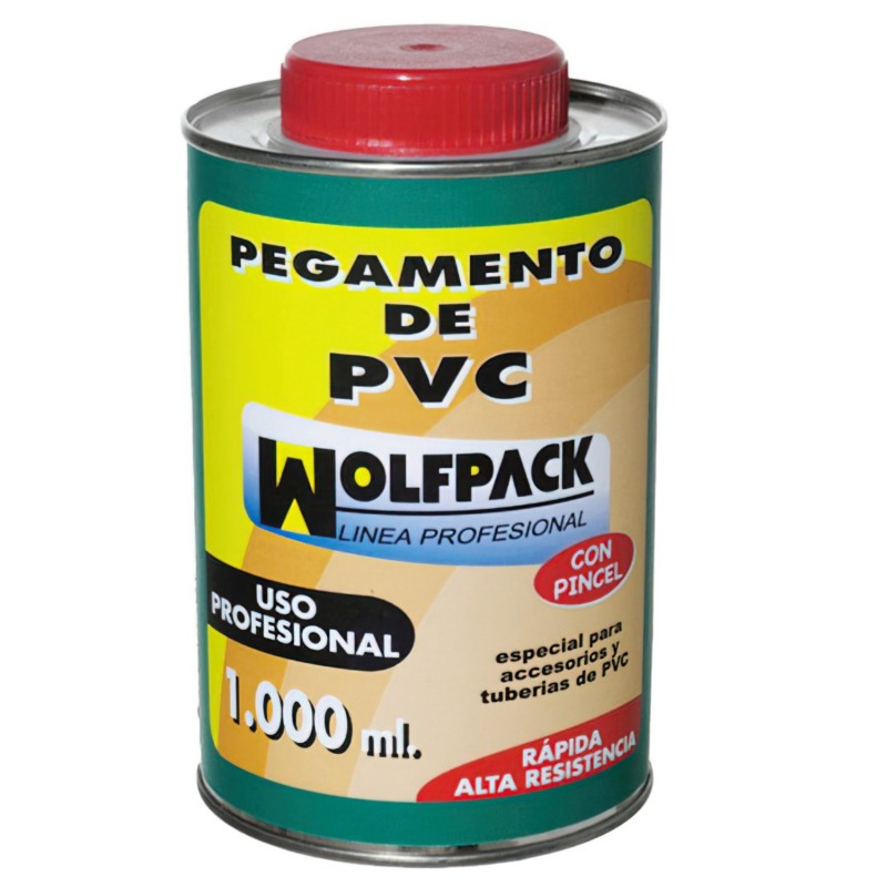 Pegamento PvcWolfpackCon Pincel 1000 ml. WOLFPACK