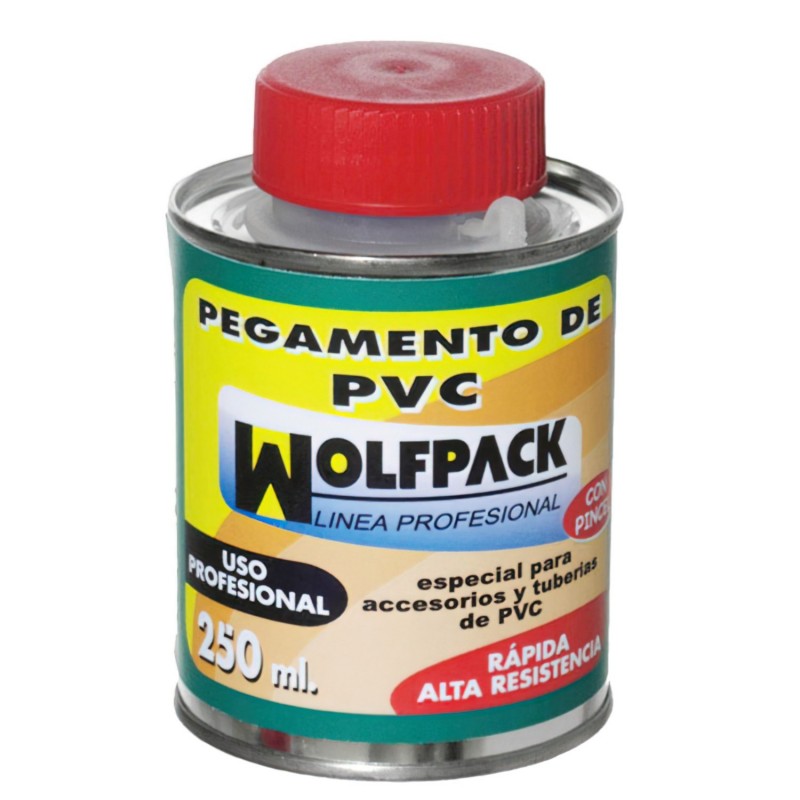 Pegamento PVCWolfpackCon Pincel 250 ml. WOLFPACK
