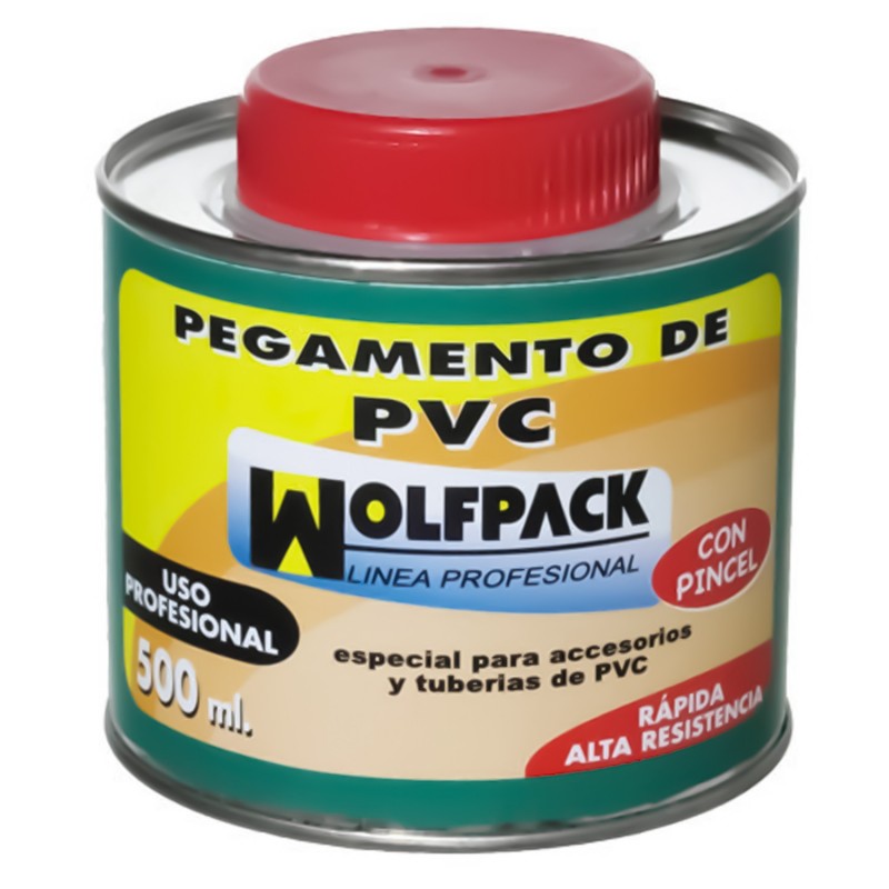 Pegamento PvcWolfpackCon Pincel 500 ml. WOLFPACK