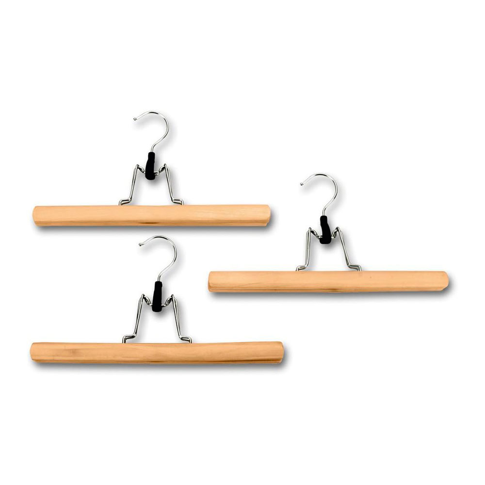 Perchas Falda/Pantalón Madera Juego 3 uds. 31 cm