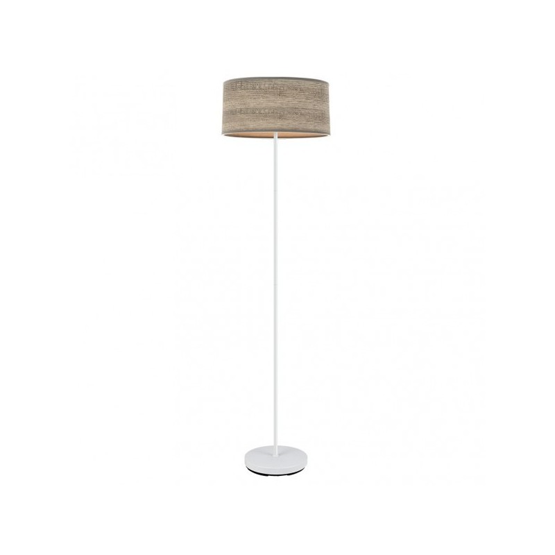Pie Salon Jerte 1xe27 Blanco/madera Gris 165x40x40 Cm