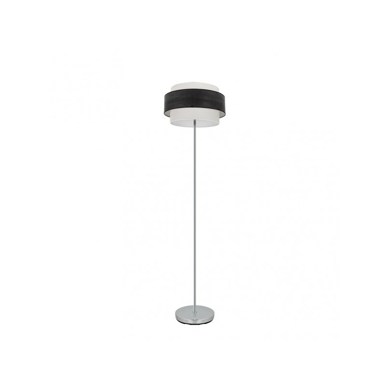 Pie Salon Myriam 1xe27 Cromo/Madera Negra