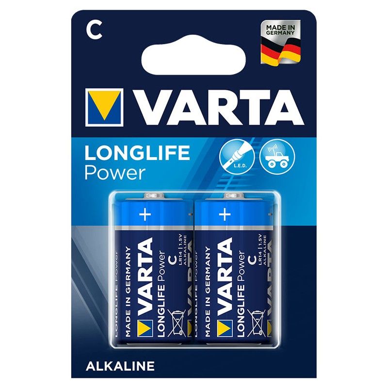 Bl.2 Pilas Alc.Longlife Power Lr14 C 9828RLR14 Varta