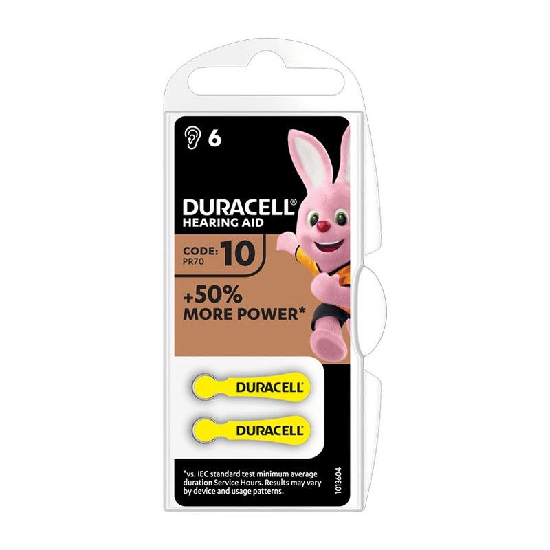 Pila Audifono Da 10 Duracell 6 Unidades 9161R10 Duracell