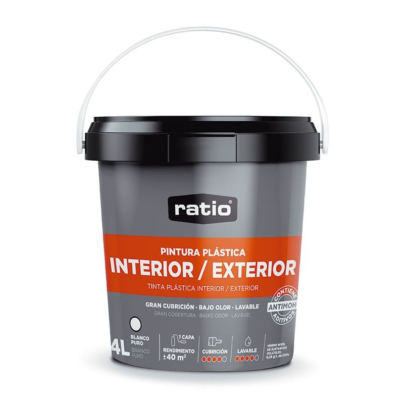 Pintura Plástica Int/Exterior Ratio 4 L 51Q145