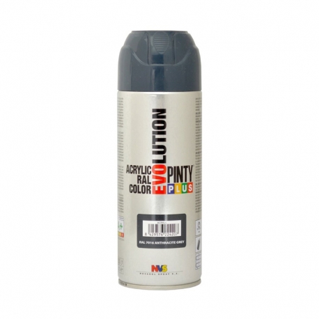 Pintura spray acrilica pintyplus gris antracita brillo 520 cc ral 7016