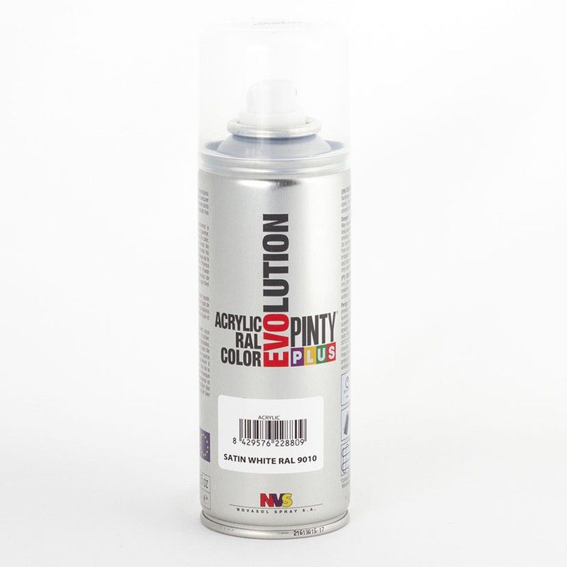 Pintura spray NOVASOL Evolution 200 ml Pintura Spray Acril.Blanco Satin.200Ml