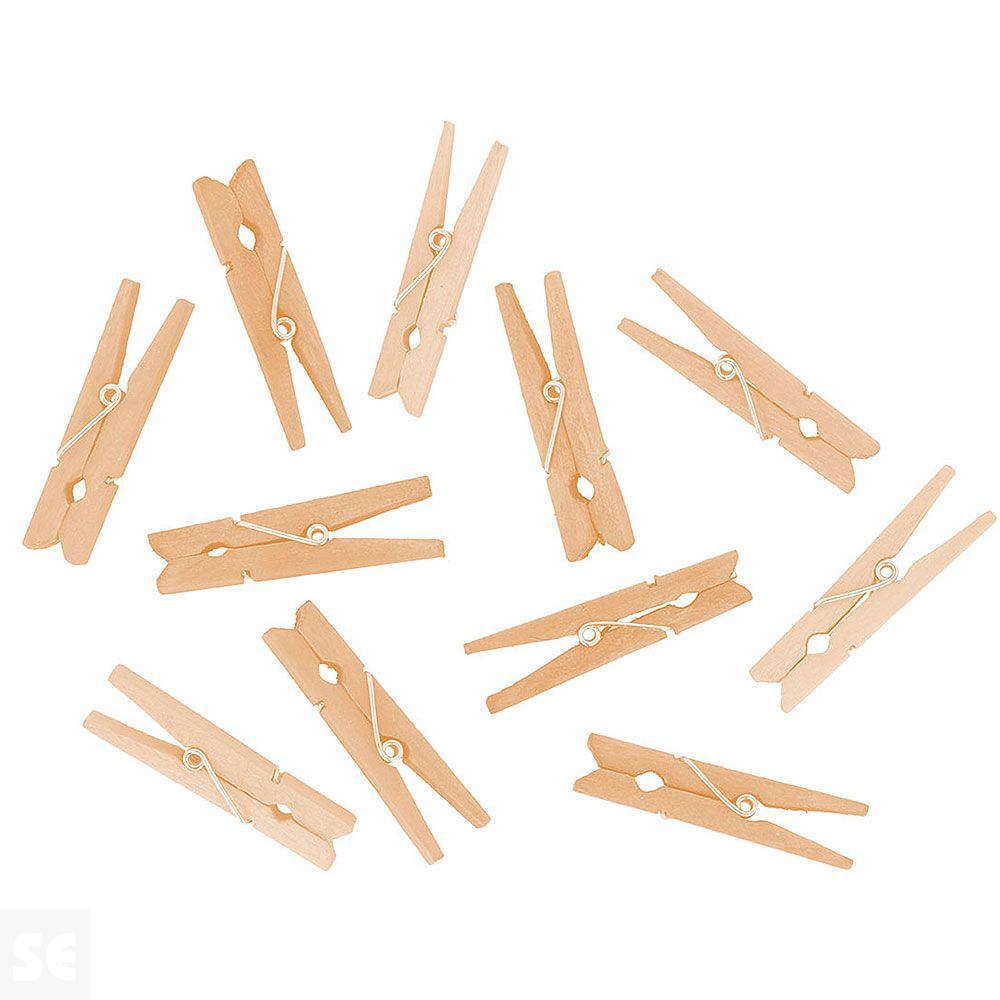 Pinzas Madera Natural 48x7mm. 48u. 99601