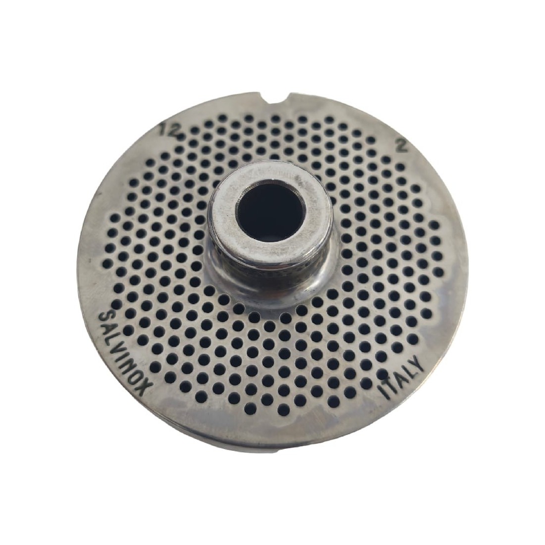 Placa picadora de carne 12 taladro 2 con pivote 1 muesca inoxidable enterprise