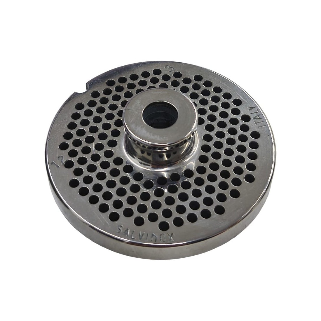 Placa Picadora de carne 12 Taladro 3mm con pivote 1 Muesca Inoxidable Enterprise