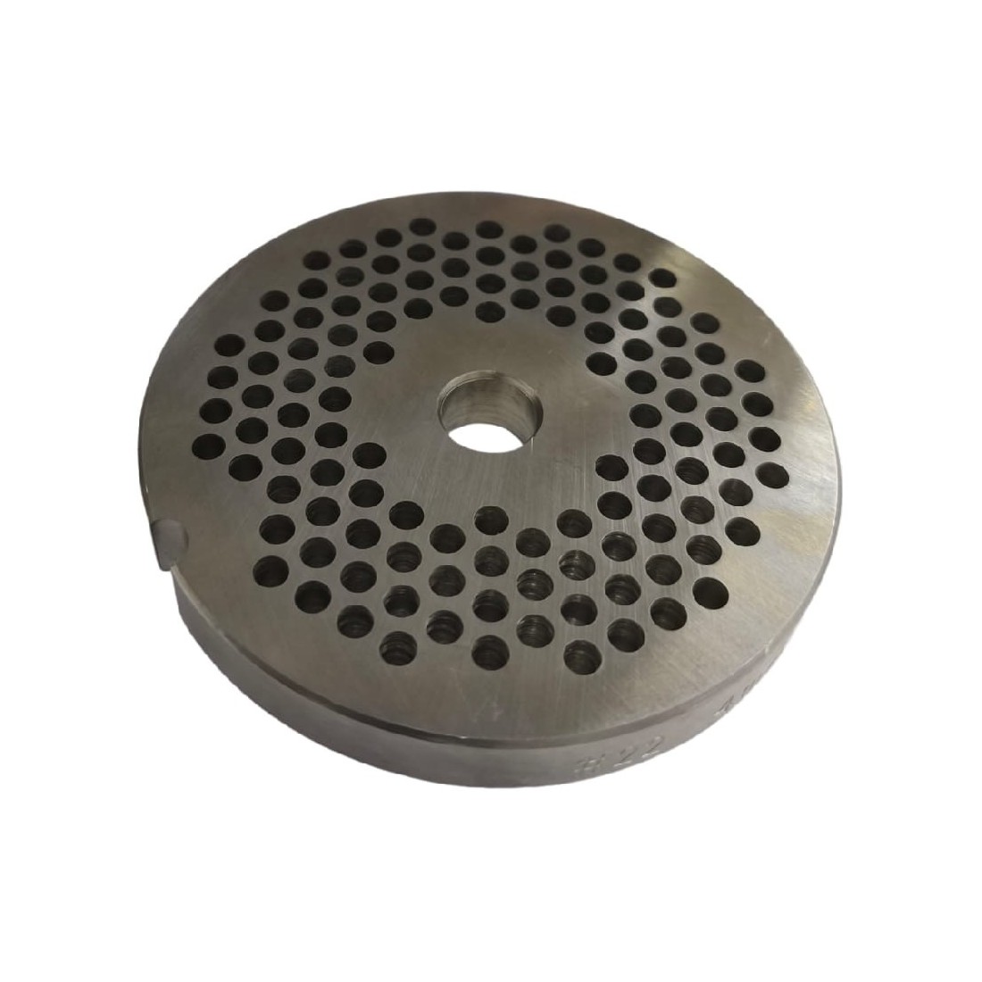 Placa Picadora de carne 22 Taladro 4mm sin pivote 1 Muesca Inoxidable Enterprise