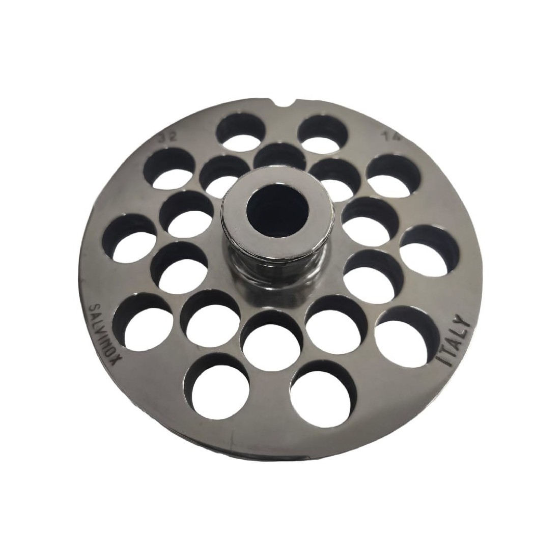 Placa Picadora de carne 32 Taladro 14mm con pivote 1 muesca Inoxidable Enterprise Salvinox