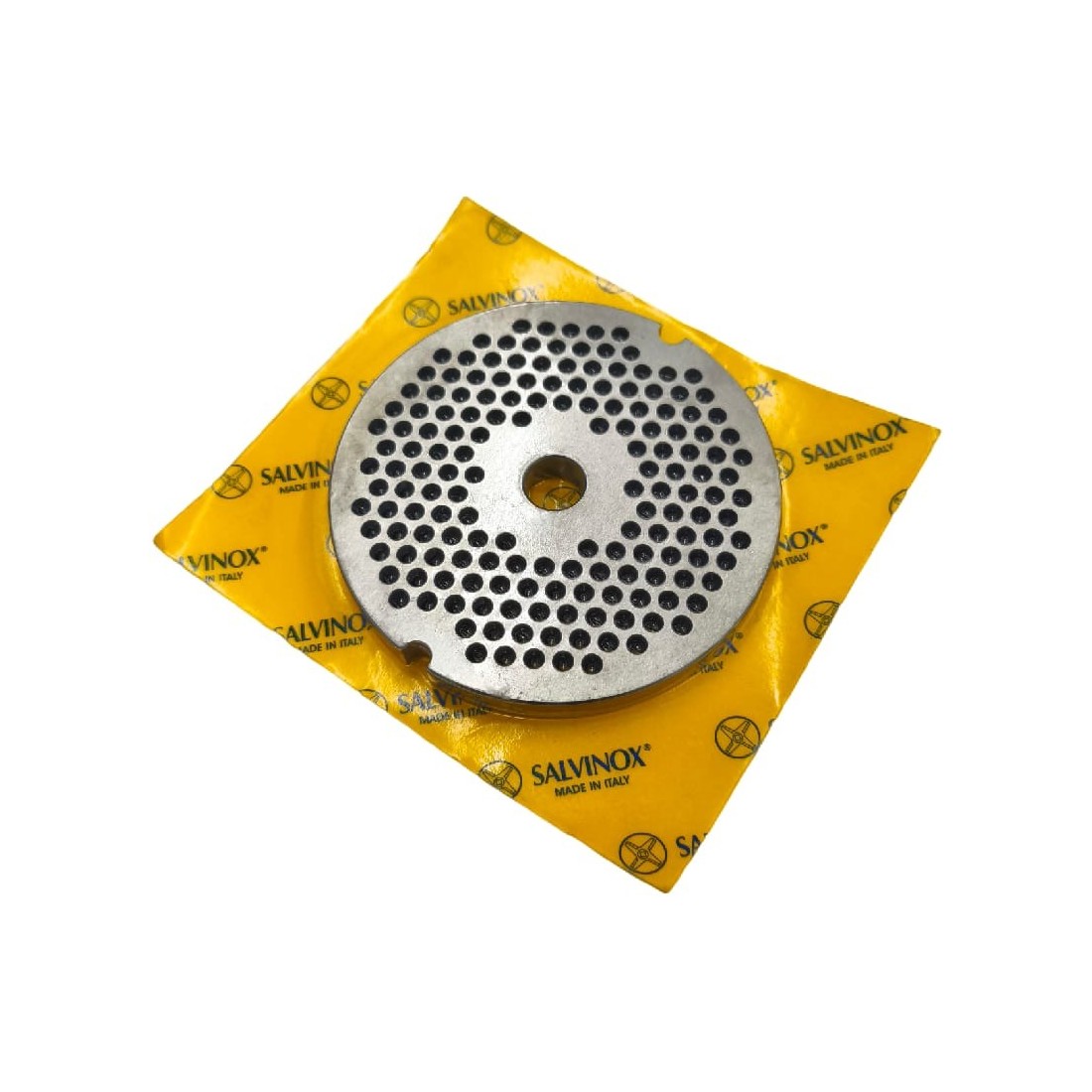 Placa Picadora de carne 32 Taladro 4.5mm sin pivote 2 muescas Inoxidable Enterprise Salvador Salvinox