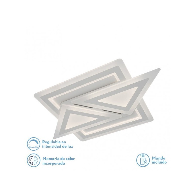 Plafon 169w 3000k, 4000k, 6500k Blanco Atria 5x74x48Cm 22815 Lm Regulable, Memoria y C. Remoto
