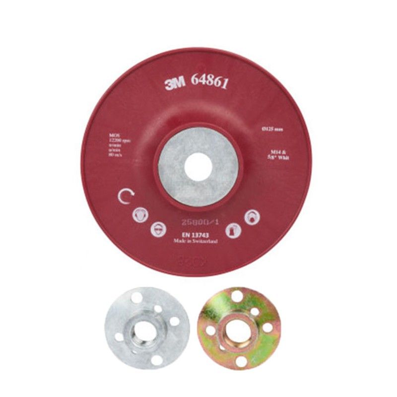 Plato Hp Estriado 3M 125Mm Rojo 683B438 3M