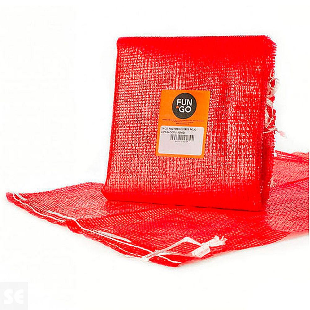 Saco Polymesh con Pasador Rojo 55x83 m - 10 uds.