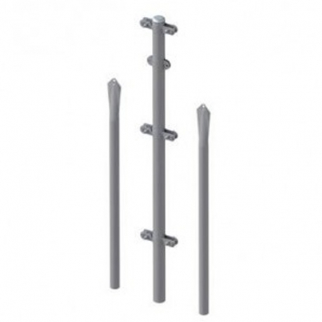 Poste refuerzo plastificado conjunto mrt 1-1,25m verde