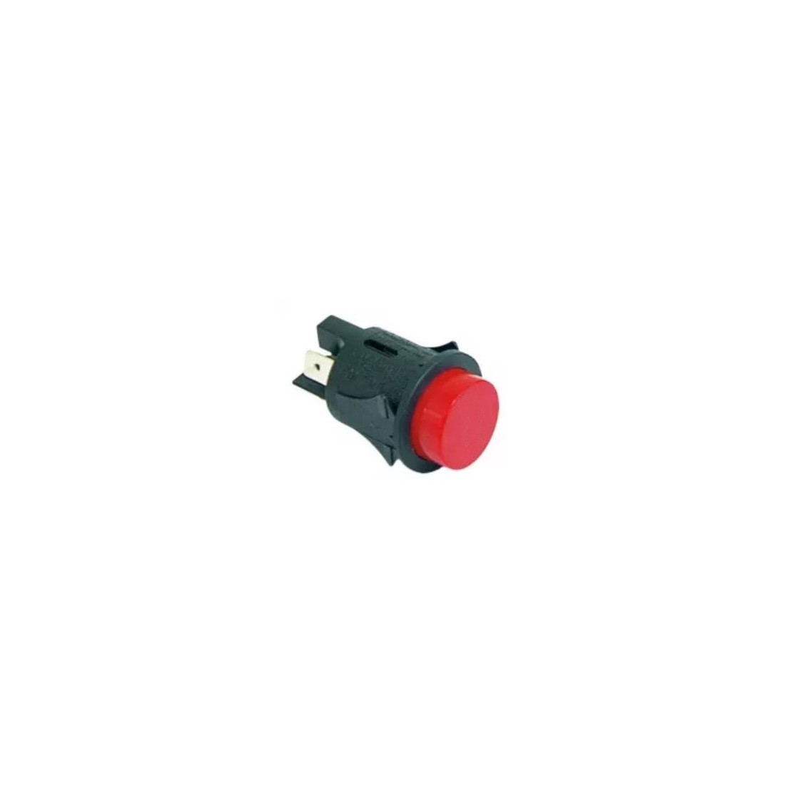 pulsador medida de montaje ø25mm redondo rojo 1NO 250V 16A encendido empalme conector Faston 6,3mm  346535