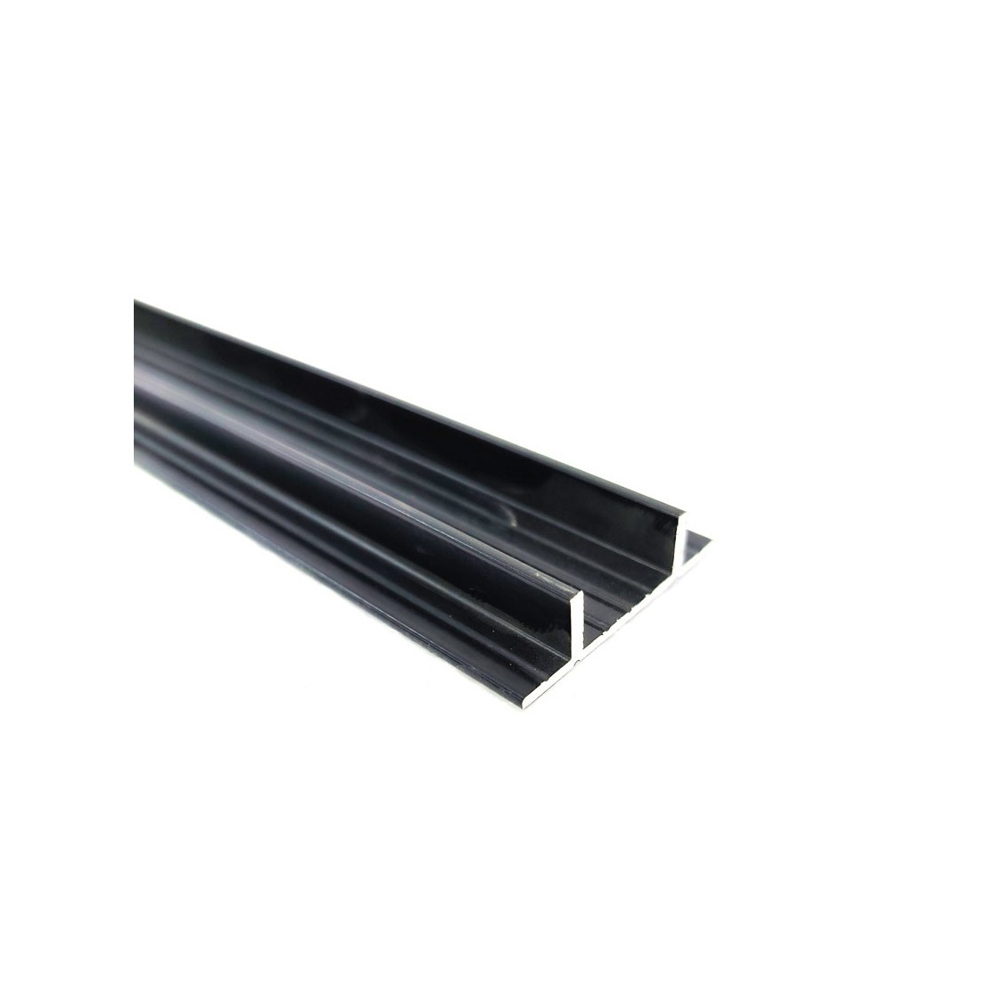 Rail guía puertas Vitrina GN-1200 Aluminio negro 40x1200mm