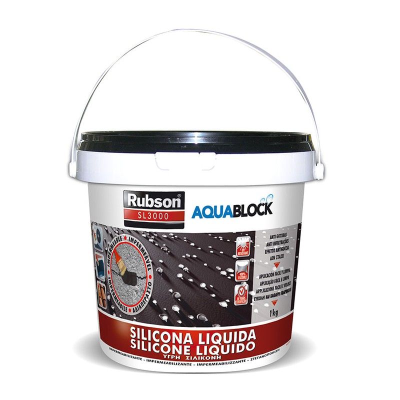 Silicona Líquida Aquablock 1 Kg.Negra 242B64 Henkel