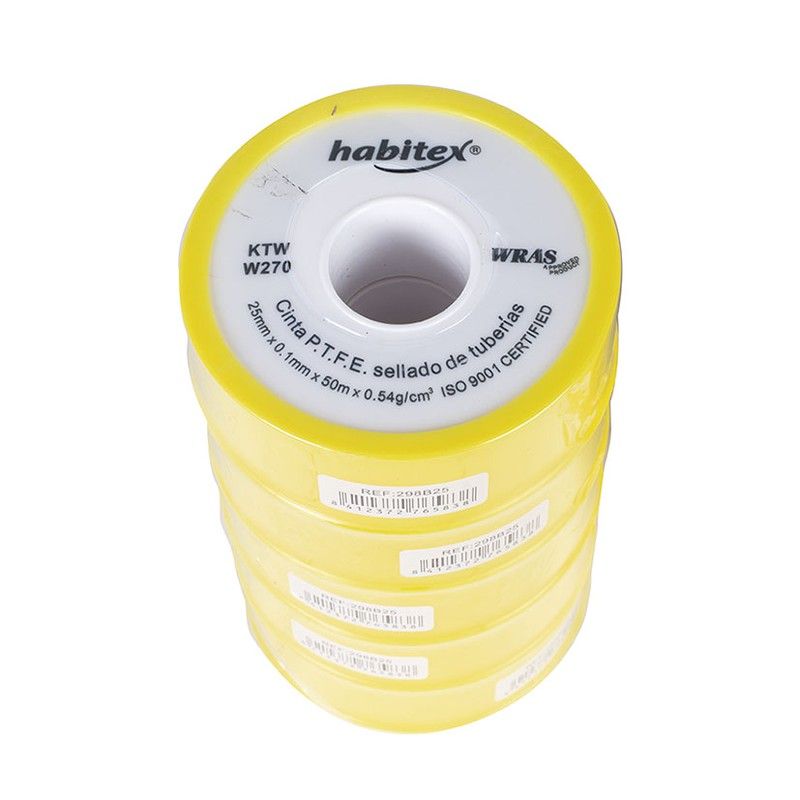 Cinta Ptfe Para Juntas 25Mmx50M. 298B25 Habitex