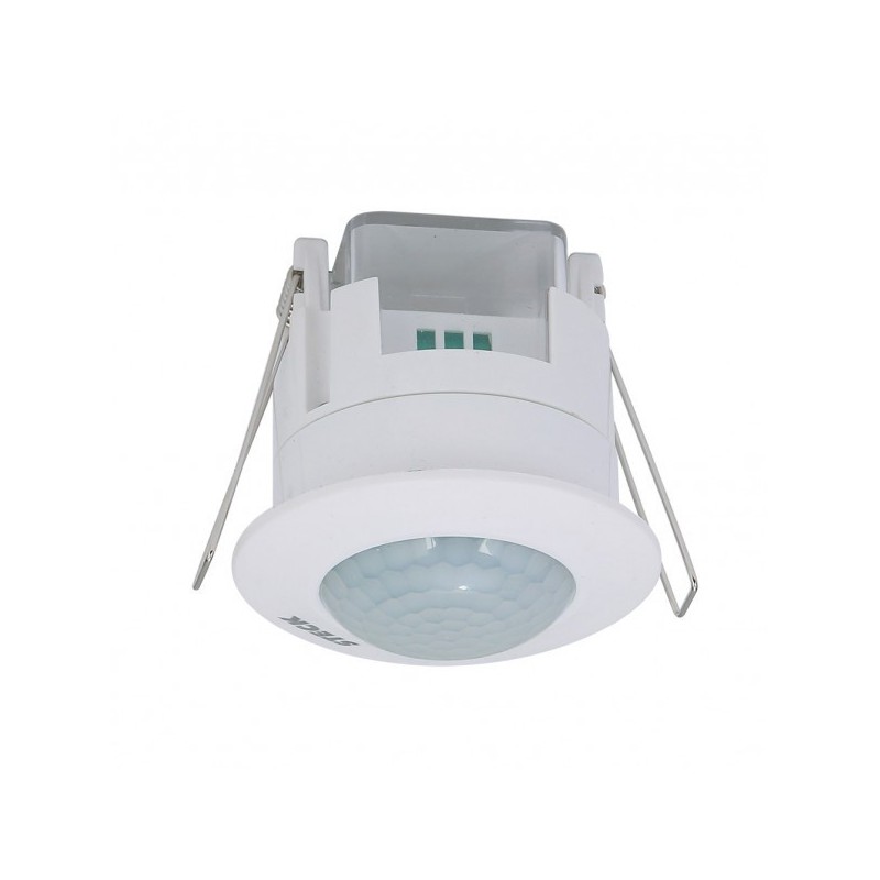 Sensor Movimiento De Encastrar Detector Ip20 Blanco 7,3x7,6x7,6 Cm Corte 6,1d 360º Alcance Hasta 6 M