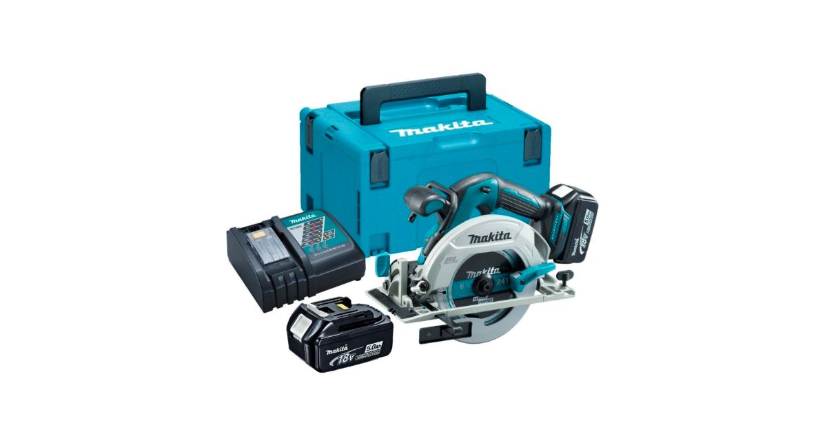 Sierra circular inalámbrica Makita Aku Li-ion LXT 18V/5.0Ah, Makpac DHS680RTJ