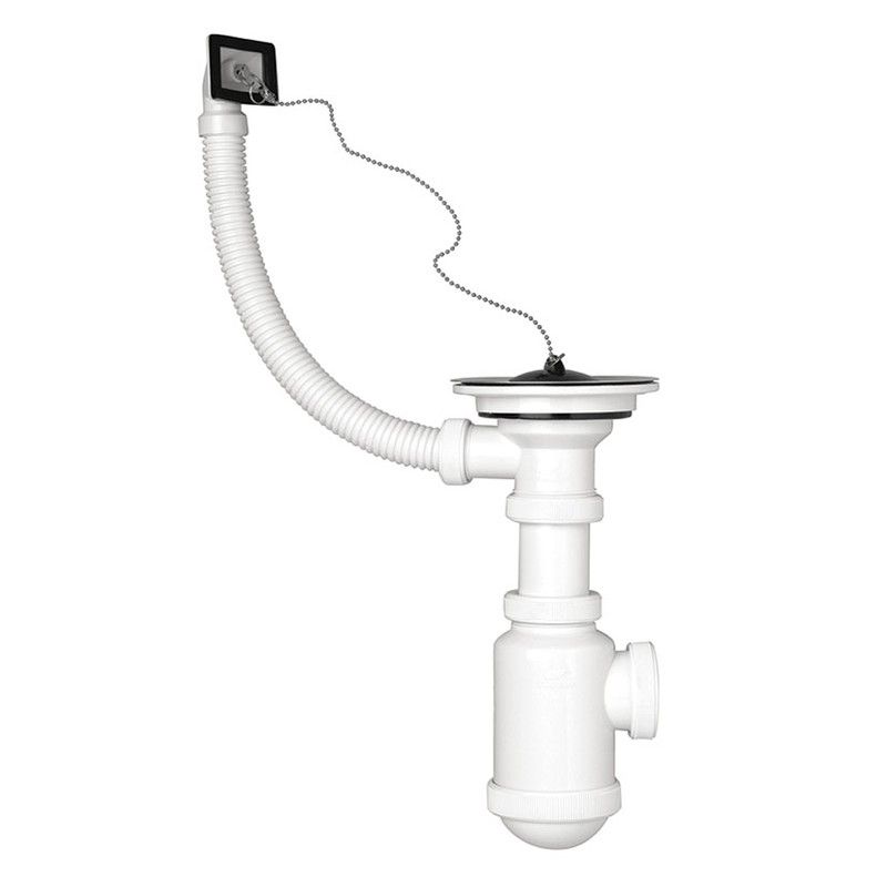 Sifon Botella C/Valv.Ext.Y Rebos.Inox 70 897F61 Crearplast