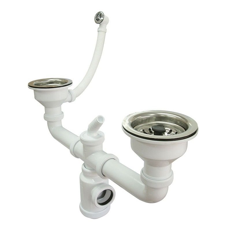 Sifon Doble C/Val.T.El.+Rebosad.Diam.115 897F26 Crearplast