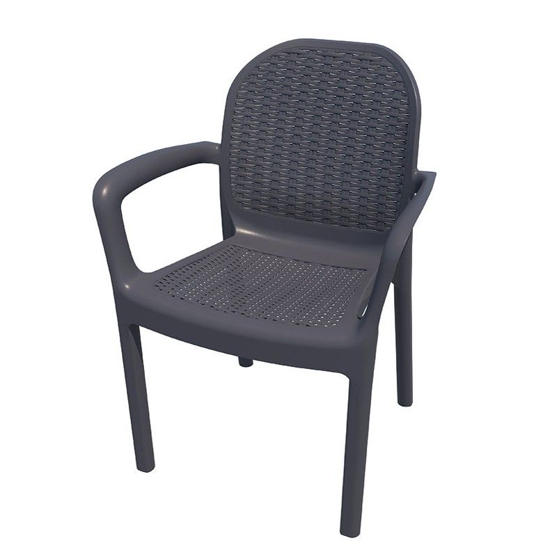 Sillón Miranda Imit Ratán Resina Antrac. 877N5