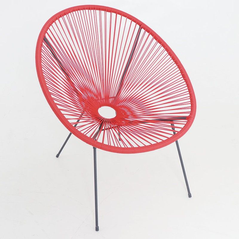 Sillón Ratán Sintético Rojo 8704N287