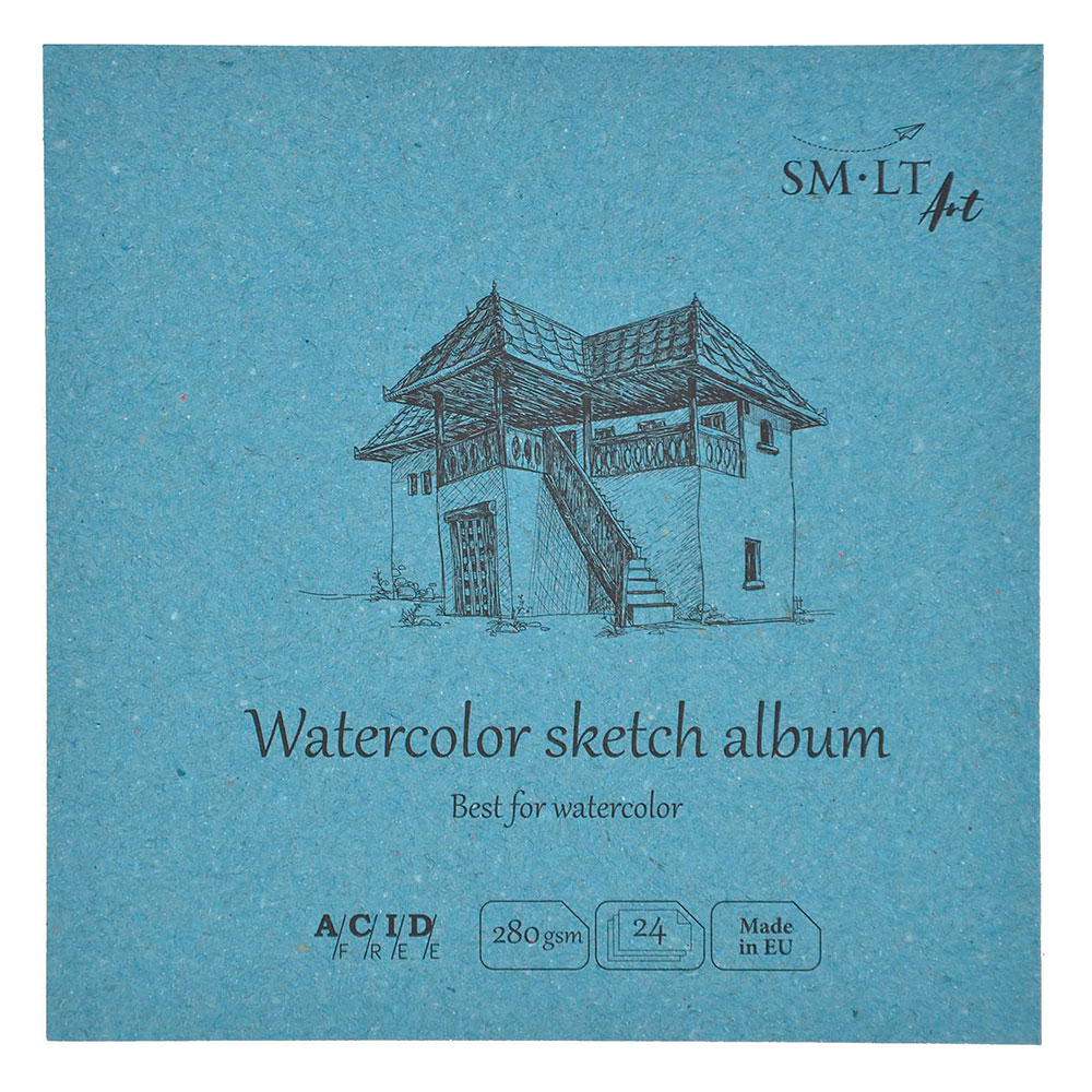 Bloc Sm Lt 14x14 Sketch Acuarela Layflat 280 g Sin Ácido