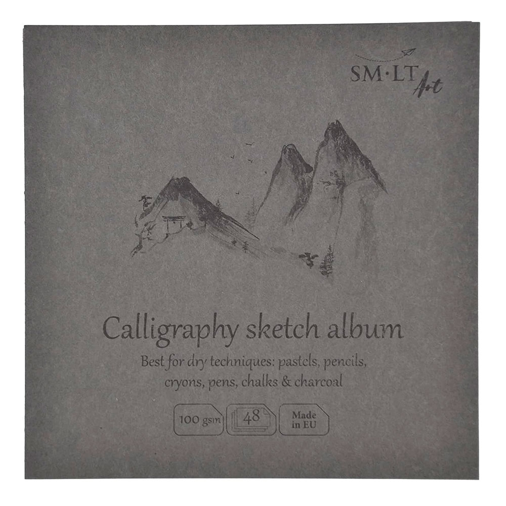 Bloc Sm Lt 14x14 Sketch Álbum Caligrafía 100 g
