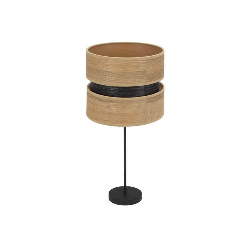 Sobremesa Alto Colet 1xe27 Negro/madera Clara 61x30x30 Cm