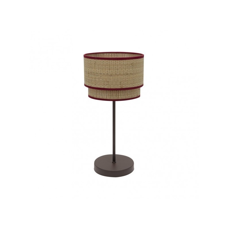 Sobremesa Alto Roque 1xe27 Natural/rojo 60x30x30 Cm