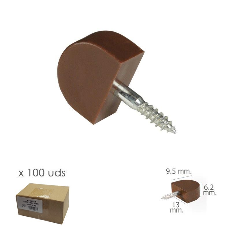 Soporte Estanteria Tornillo Pequeño Marron (Caja 100 unidades) WOLFPACK