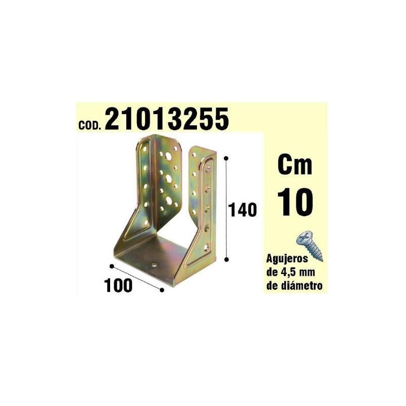 Soporte Para Madera Alas Interiores Bicromatado 100 mm. WOLFPACK