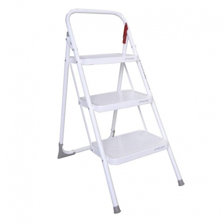 Taburete plegable rolser 3 peldaños m11 blanco
