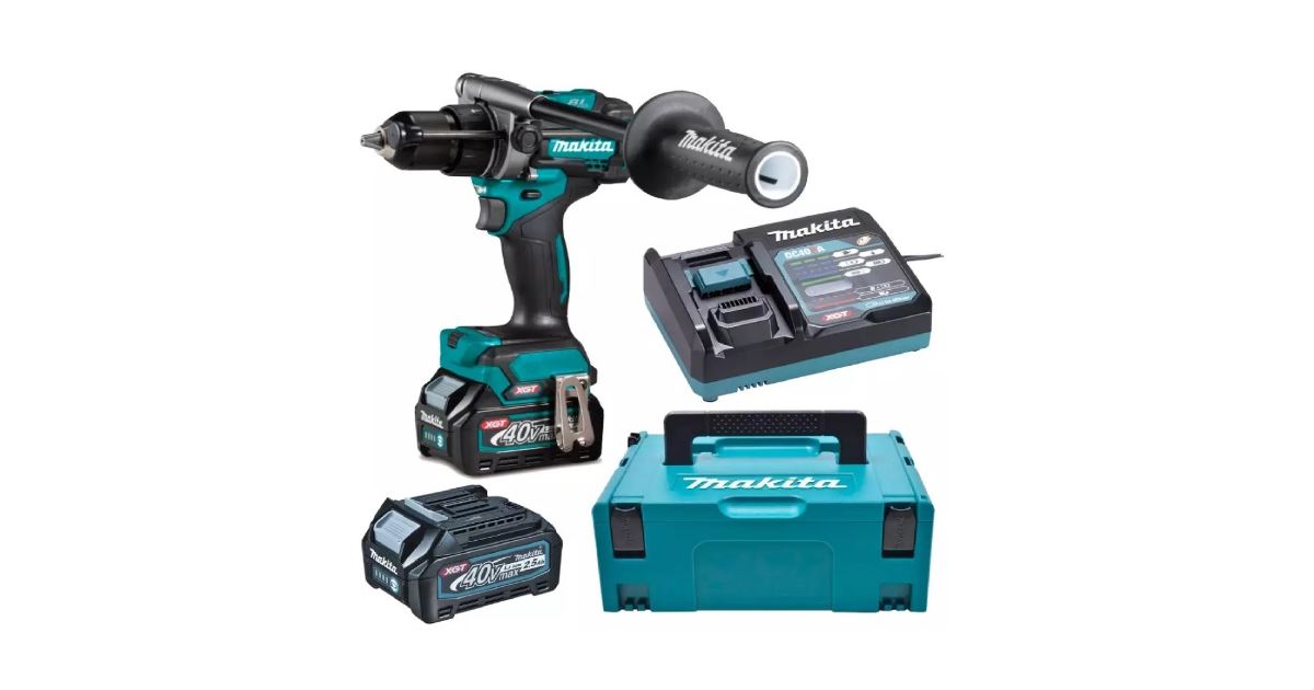 Taladro atornillador inalámbrico Makita Aku Li-ion XGT 40V/4.0Ah, Makpac DF001GM201