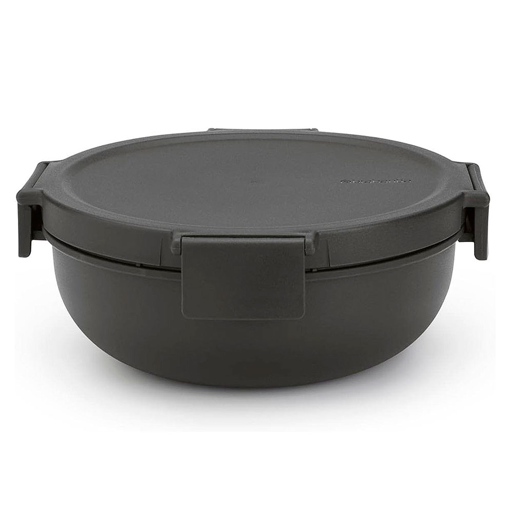 Táper Redondo Hermético Dark Grey Plástico 1,3 l