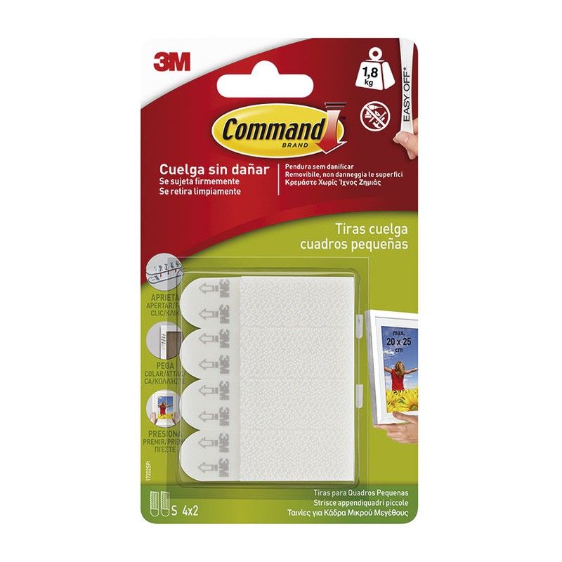 Tiras Cuadros Pequeña (8U). Bca. Command 683B312 3M