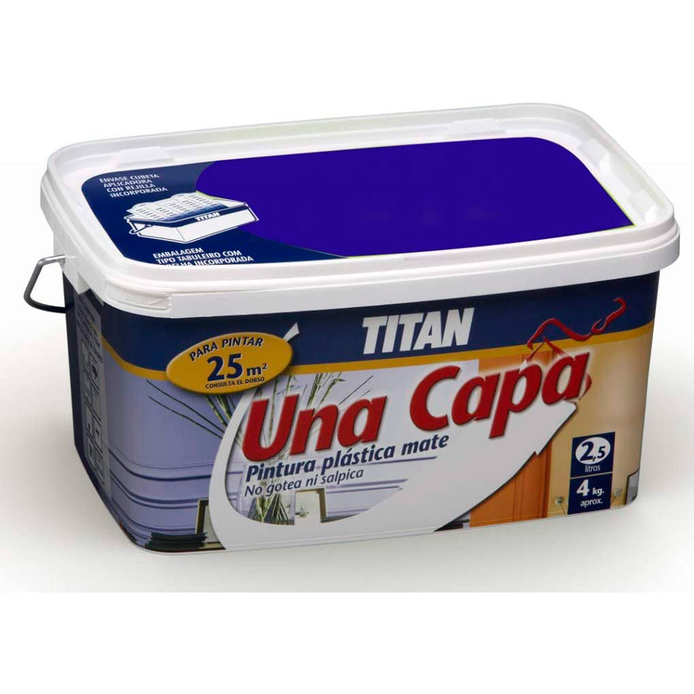 Pintura Titan una Capa 2,5 Lts. Negro