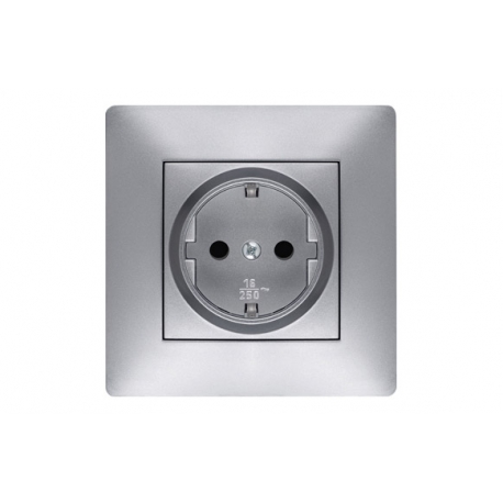 Toma de corriente 16a famatel habitat15 aluminio