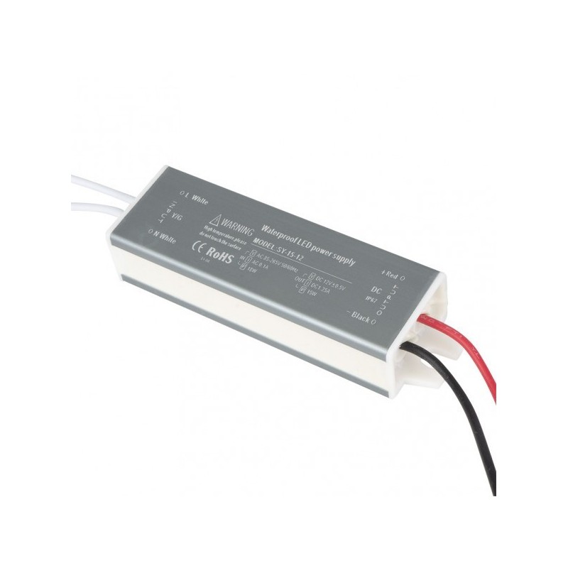 TRANSFORMADOR ESTANCO 15W 12V IP68 2x3x10,5 CM CINTA LED FREYA