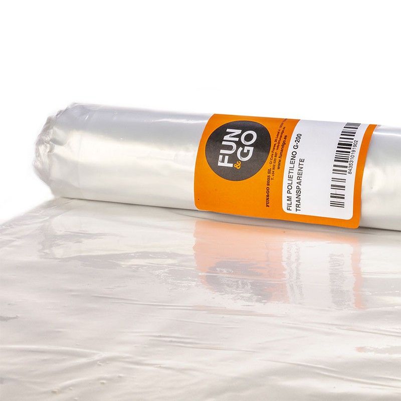 Transparente. Plastico Rollo 4X25M Galga 200. Trans.