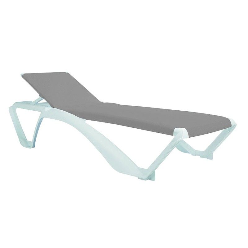 Tumbona Acqua 73X190X35 Blanca/Arena 8706N66 Resol